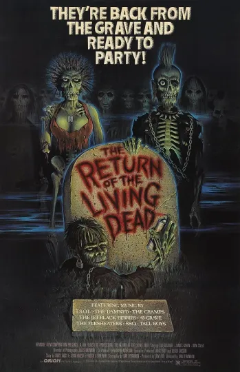Discover The Return of the Living Dead Movie Poster,  Zombie Horror Vertical Poster