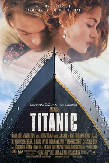 Titanic Movie Poster, Vertical Premium Matte Print Featuring Leonardo DiCaprio and Kate Winslet