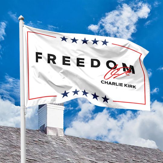 Freedom Charlie Kirk House Flag, Activist & Human Rights Support Flag, Political Awareness House Flag, Justice For Charlie Kirk Flag