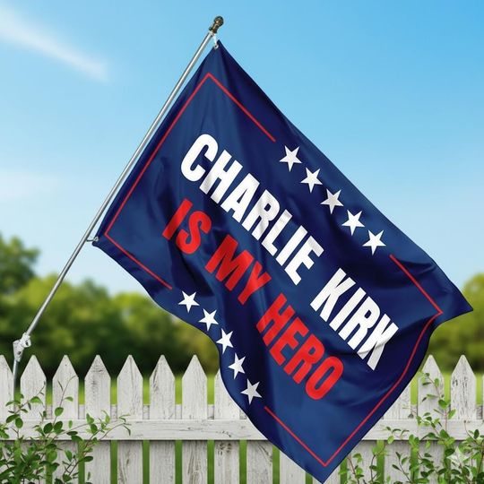 Discover Charlie Kirk Is My Hero House Flag, Justice For Charlie Kirk House Flag, Charlie Kirk Freedom Garden Flag, Make America Great Again