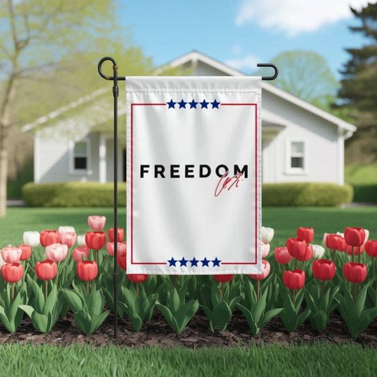 Charlie Kirk Freedom Garden Flag - Patriotic Flag for Garden Decor