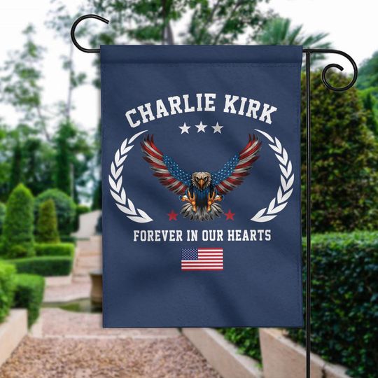 Charlie Kirk Double-sided Flag, Justice For Charlie Kirk Flag, Charlie Kirk Great American Patriot Flag, Charlie Kirk Freedom Flag