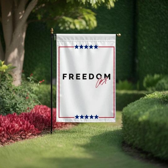 Charlie Kirk Freedom Garden Flag: Patriotic Turning Point USA Fundraiser, Charlie Kirk Flag, Charlie Kirk Garden Flag