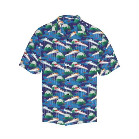 Discover Disney Monorail Blue Hawaiian Shirt