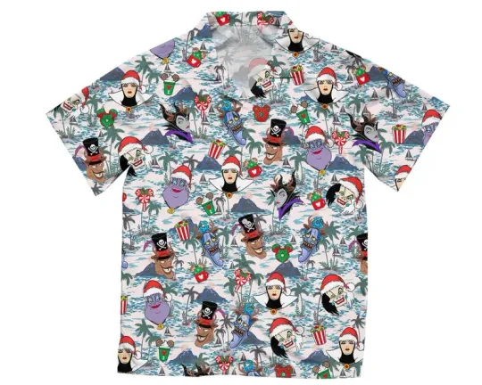 Discover Disney Christmas Villains Very Merry Christmas Party Hawaiian Shirt