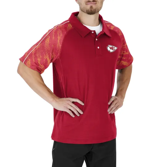Discover Kansas City Football Team Chiefs Elevated Field Polo Print Accent, Gift for Fan