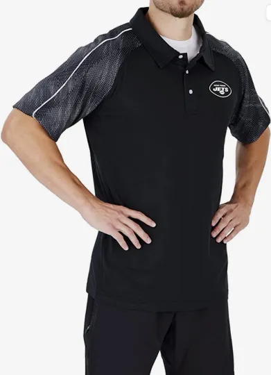 Discover New York Football Team Jets football Men's Elevated Polo Print Accent, Gift for Fan