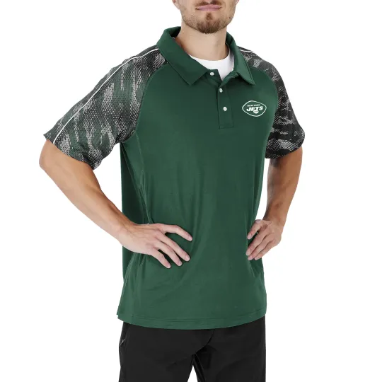Discover New York Football Team Jets Elevated Field Polo Print Accent, Gift for Fan