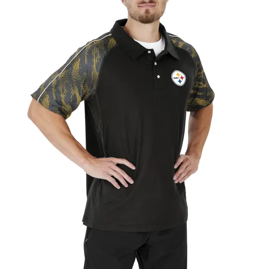 Discover Pittsburgh Football Team Steeler Elevated Field Polo Print Accent, Gift for Fan