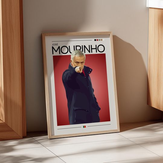 Discover Jos Mourinho Retro Soccer Print: Legendary Football Manager Wall Art