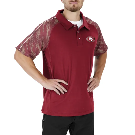 San Francisco Football Team 49ers Elevated Field Polo  Print Accent, Gift for Fan
