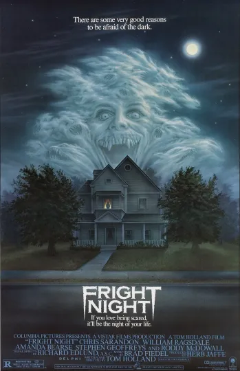 Fright Night Movie Poster - Chris Sarandon  - Horror, Vampires