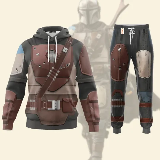 Discover Star Wars Mandalorian Costume Hoodie Sweatshirt Sweatpants SWHS19