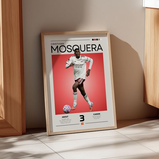 Discover Cristhian Mosquera Valencia CF Print: Retro Soccer Wall Art Gift