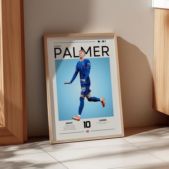 Discover Cole Palmer Chelsea Poster: Retro Football Wall Art Decor