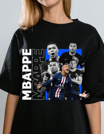 Mbappe Soccer Graphic: Streetwear Football Bootleg T-shirt