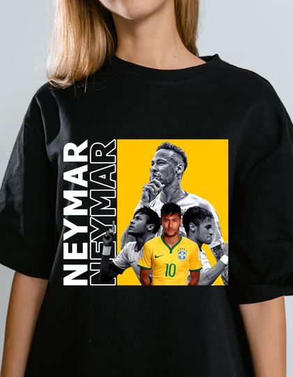 Neymar Soccer Graphic T-Shirt - Football Streetwear Design