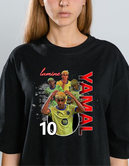 Discover Lamine Yamal Soccer Graphic Tee PNG: Football Sublimation Print (Digital Download 11x13 Inches)