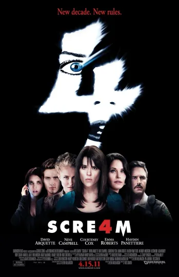 Scream 4 Movie Poster - Wes Craven Horror, Vertical Poster