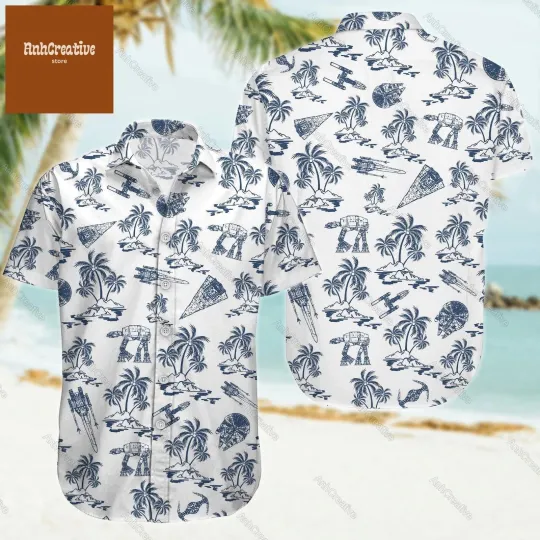 Discover Disney Star Wars Button Shirt Star Wars Hawaiian Shirt Star Wars Summer Shirt
