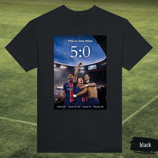 Discover PSG Champions League T-Shirt: Paris Saint-Germain Victory Tee