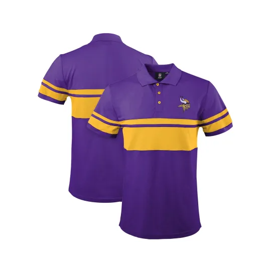 Discover Minnesota Football Team Vikings Stripe Polo Shirt, Gift for Fan