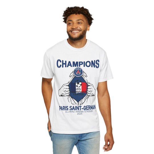 Discover PSG Champions T-Shirt: Paris Saint-Germain Football Fan Apparel