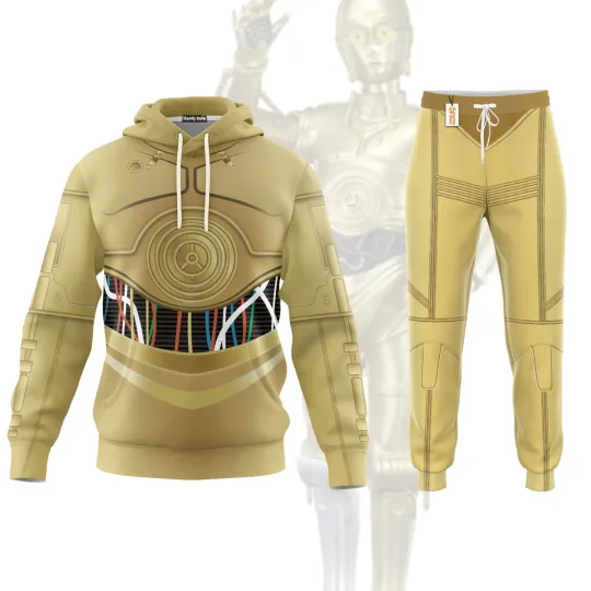 Star Wars C-3PO Costume Hoodie Sweatpants