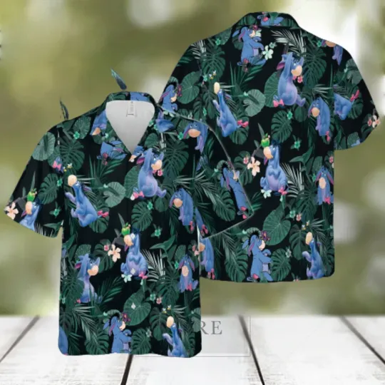 Winnie The Pooh Eeyore Hawaiian 3D Shirt for Men and Women Beach Shirt