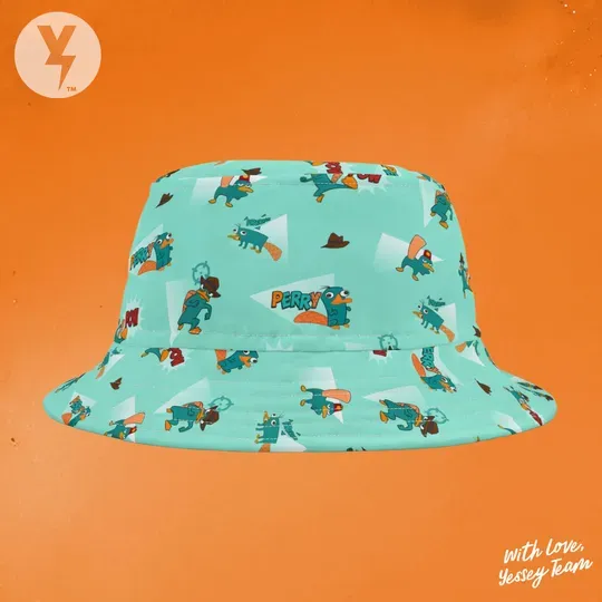 Disney Perry the Platypus Bucket Hat, Disney Phineas and Ferb Gift, Disney Family Christmas gift