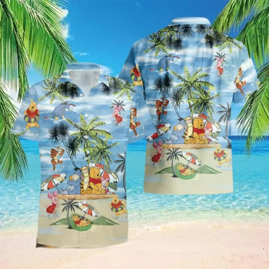 Discover Winnie The Pooh Summer Time Beautiful Hawaii Shirt Tropical Summer For Men And W