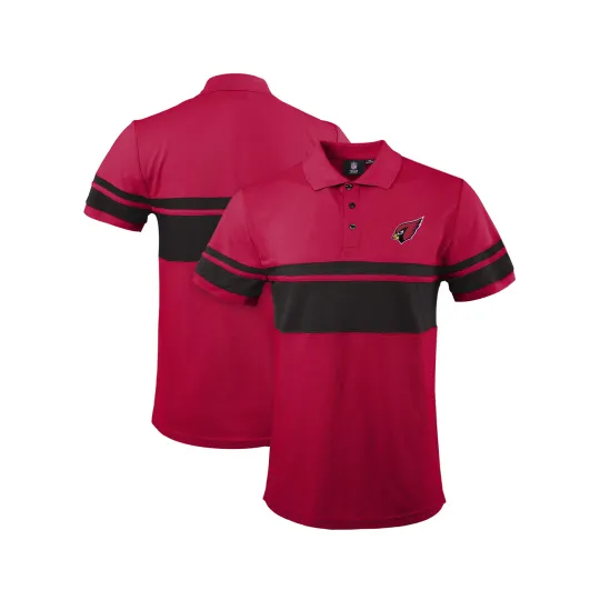 Discover FOCO Men's football Arizonna Cardinals Stripe Polo Shirt