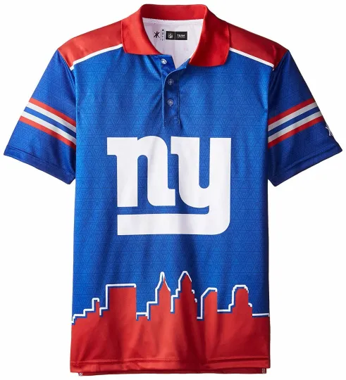 Discover Forever Collectibles football Men's New York Giants Thematic Polo Shirt