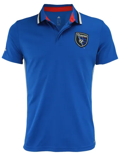 Discover adidas MLS Men's San Jose Earthquakes Climalite Authentic Team Polo, Blue