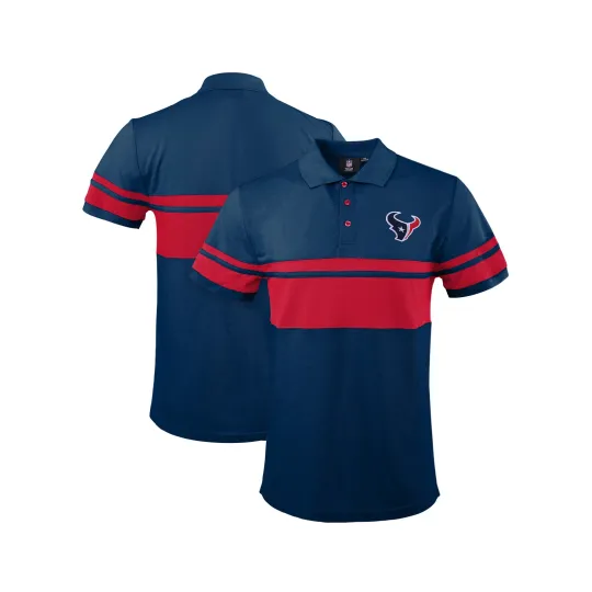 Discover Houston Football Team Texans Stripe Polo Shirt, Gift for Fan