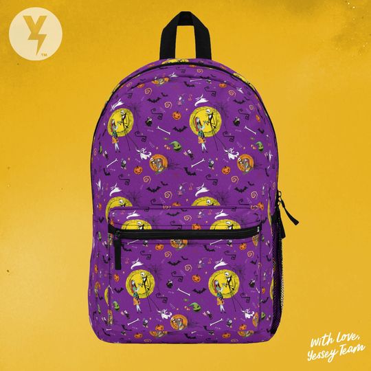 Jack and Sally Backpack, Disney Halloween Backpack, The Nightmare before Christmas Gift, Family Christmas gift