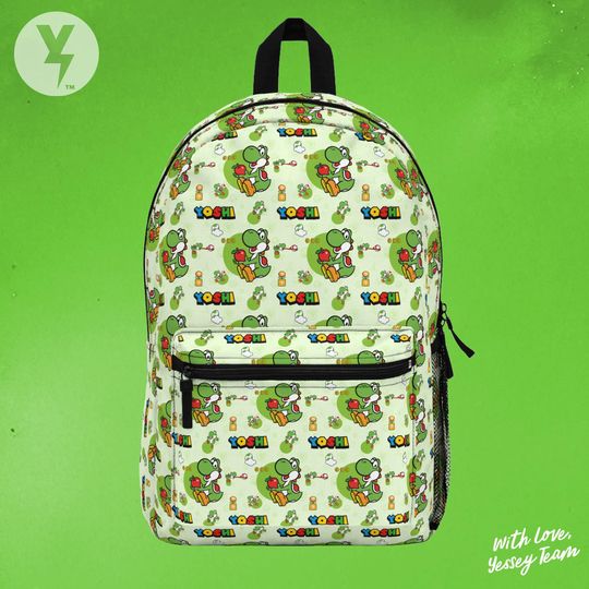 Yoshi Super Mario Backpack, Nintendo Super Mario Backpack, Super Mario Gift, Yoshi Christmas gift