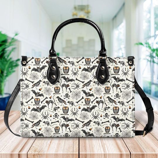 Discover Halloween Leather Handbag, Cat Black Handbag, Halloween Crossbody Bag,  Lover's Handbag, Halloween Gifts Bag
