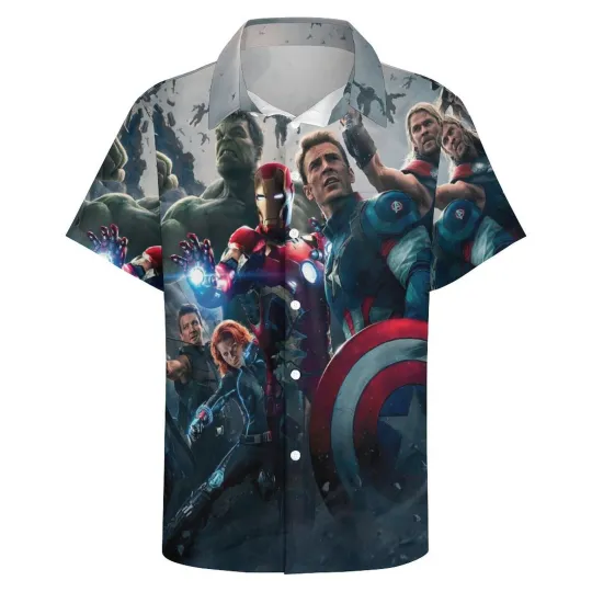 Discover Disney Marvel Avengers Beginning Casual Summer Beach Aloha Hawaiian Shirt
