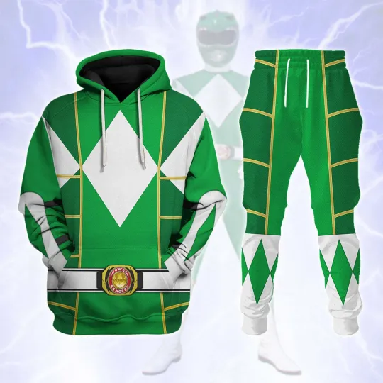 Discover Green Ranger Mighty Morphin Cosplay - Hoodie Set, Sweatpants