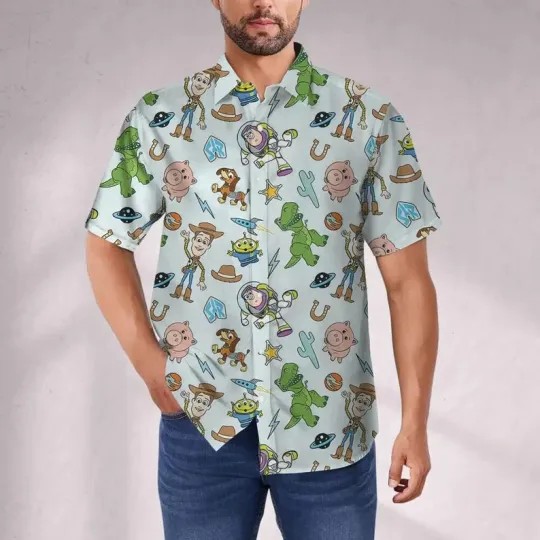 Discover Disney Pixar Toy Story Summer Tropical Vacation Hawaiian Shirt