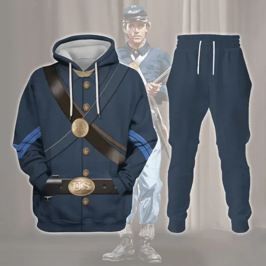 Discover Civil Wars of Blue Union Infantryman Costume Hoodie Tracksuit