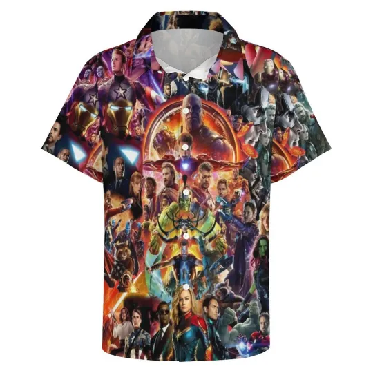 Discover Disney Marvel Avengers Infinity War Casual Summer Beach Aloha Hawaiian Shirt