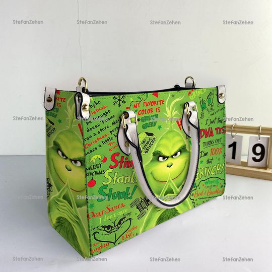 Discover The funny character Christmas Women Leather Bag, funny character Lover Handbag, funny character Purses, Personalized Bag, Custom Leather Bag, Christmas Gifts