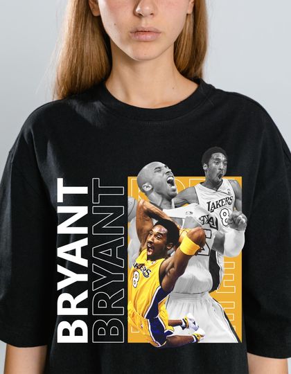 Discover Kobe Bryant Basketball Graphic Tee Design: PNG Digital Download