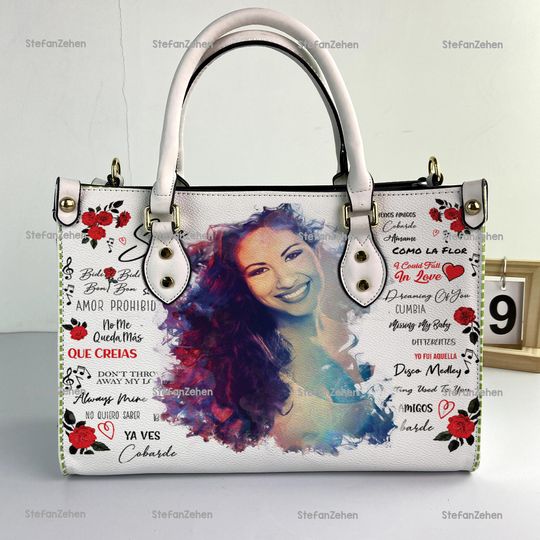 Selena Quintanilla Women Leather Handbag, Selena Lover's Handbag, Selena Women Purses, Selena Gift