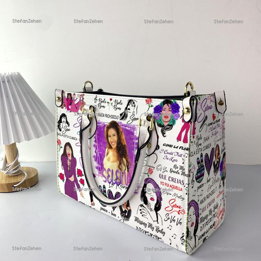 Selena Quintanilla Women Leather Handbag, Selena Women Purses, Selena Lover's Handbag, Selena Gift