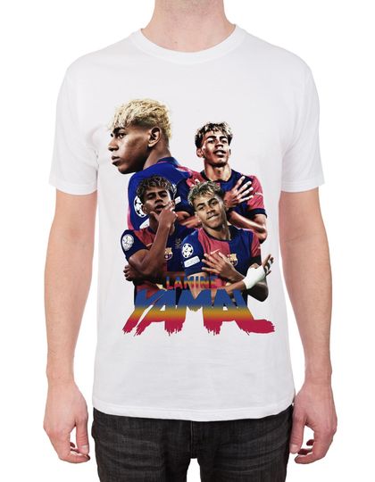 Discover Retro 90s Lamine Yamal Football T-Shirt