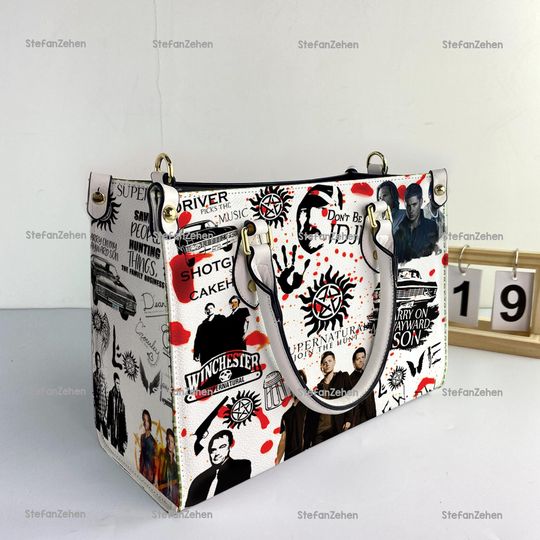 Personalized Supernatural Women Leather Bag, Supernatural Lovers Handbag