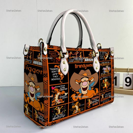 Discover Tigger Winnie The Pooh Women Leather Bag, Tigger Lover Handbag, Tigger Handbag, Tigger Lover Gifts